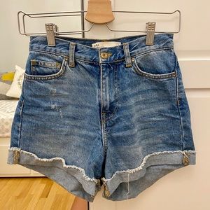 zara trafaluc high rise shorts